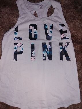 Teal 'LOVE PINK' Graphic Tank